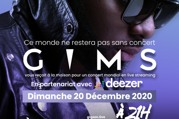 "Gims" l'artiste au 5 millions d’albums en concert ce 20 décembre 2020, ca se passe en ligne et vous êtes invité !