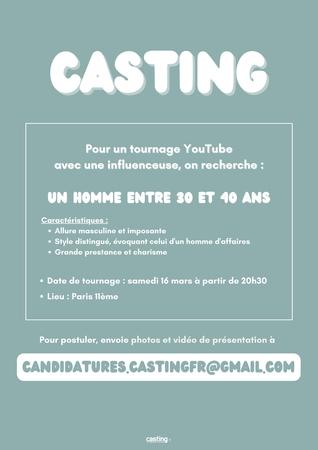 Appel à candidatures pour le tournage d'une vidéo YouTube avec une grande influenceuse !