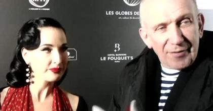 Jean Paul Gaultier et Dita Von Teese Globe des Cristals