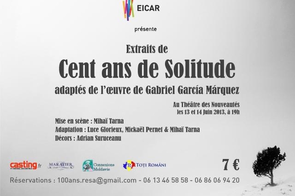 "CENT ANS DE SOLITUDE", adapté et interprété par les étudiants de l'EICAR !